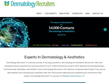 Tablet Screenshot of dermatologyrecruiters.com